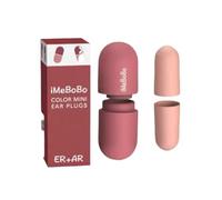 Color Mini Foam Ear Plugs with Travel Case, Noise Reducing for Sleep, Study, Travel, Slow Rebound (Light red)