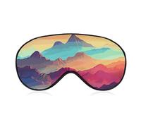 Color Mountain Gradient Sleeping Mask, Light Blocking Eye Mask, Comfortable and Soft, Eye Cover with Elastic Band, Suitable for Men and Women, Suitable for Travel/Sleeping