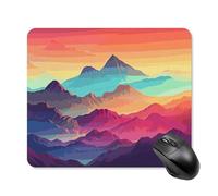 Color Mountain Gradient Square Mouse Pad Portable Computer Mousepad with Non-Slip Rubber Base 25 * 30cm Ultra-Thin Gaming Mouse Mat for Computer Laptop Office Desk Accessories