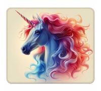 Color Mouse Mat 200x180mm, Small Mouse Pad Unicorn Waterproof Gaming Mousepad, Mini Desk Mat with Anti-Slip Base, Stitched Edges Mousepad, Keyboard, Mousemats for Desk, Gifts for Women Z-4621