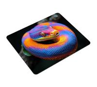 Color Mouse Mat 24 x 20 cm Small Mouse Pad Snake Waterproof Mousepad Gaming Desk Accessories, Anti-slip Rubber Base Mousemat with Stitched Edge for Office, Learning, Desktop Decor, Gifts for Men S0-90