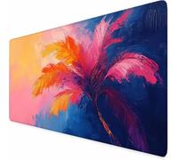Color Mouse Mat 32X12inch Oil Painting Style Gaming Mouse Pad, Large Mousepad with Non-Slip Rubber Base, Office Accessories with Stitched Edge, Washable Mousepad for Laptop, Office, Room Decor -XZ61Z