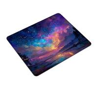 Color Mouse Mat 40 x 30 cm Small Mouse Pad Starry Sky Waterproof Mousepad Gaming Accessories, Anti-slip Rubber Base Mousemat with Stitched Edge for Office, Learning, Gaming, Gifts for Men S0-1371