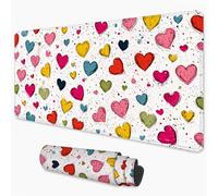Color Mouse Mat 500x250 mm, Large Mouse Pad Love Waterproof & Durable Desk Mat with Non-Slip Rubber Base and Stitched Edges, XXL Gaming Mousepad for Home, Office, PC, Laptop, Room Decor 3Y-1157