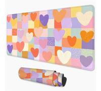 Color Mouse Mat 700x300 mm, Large Mouse Pad Love Waterproof & Durable Desk Mat with Non-Slip Rubber Base and Stitched Edges, XXL Gaming Mousepad for Home, Office, PC, Laptop, Room Decor 3Y-223