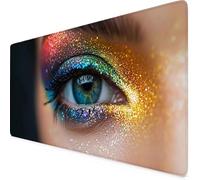 Color Mouse Mat Eye Gaming Mouse Pad XXL 60 x 30cm Desk Mat Large with Non-Slip Base and Stitched Edge Keyboard Pad for Gaming/Home/Office Work/Accessories Gifts, Improved Precision and Speed q4088i
