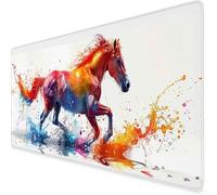 Color Mouse Mat Horse Gaming Mouse Pad XXL 120 x 60cm Desk Mat Large with Non-Slip Base and Stitched Edge Keyboard Pad for Gaming/Home/Office Work/Accessories, Improved Precision and Speed f7476i