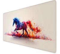 Color Mouse Mat Horse Gaming Mouse Pad XXL 90 x 40cm Desk Mat Large with Non-Slip Base and Stitched Edge Keyboard Pad for Gaming/Home/Office Work/Accessories, Improved Precision and Speed az8650i