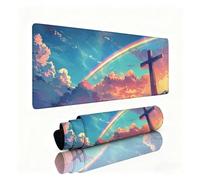 Color Mouse Mat Rainbow Mouse Pad Desk Mat 1000x500x3mm, Table Mats, Soft Smooth Surface and Anti-Slip Rubber Base, Improved Precision and Speed, Desk Accessories for Men PC, Laptop, Office 0B-271