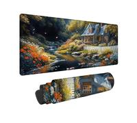 Color Mouse Mat Rural Mouse Pad 32 x 12 x 0.12 inch, Washable Mousepad, Gaming Mousepad Office Accessories with Anti-Slip Rubber Base Double Stitched Edges for Office, Decor, Gifts for Men -TL45HP