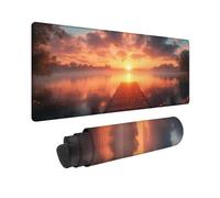 Color Mouse Mat Sunrise Mouse Pad 48x24inch, Washable Mousepad, Gaming Mousepad Office Accessories with Anti-Slip Rubber Base Double Stitched Edges for Laptop Office, Decor, Gifts for Men -TL42L0