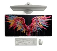 Color Mouse Pad 1200 x 600 x 3 mm Extended Large Mouse Mat, Keyboard Mousemat, Desk Mat Workspace Decor with Anti-Slip Base & Anti-Fray Edges, Waterproof Desk Accessories for Work (Wing) L-x647