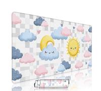 Color Mouse Pad Large Gaming Keyboard Pads 47.2x23.6x0.12 inch Computer Full Desk Mat Waterproof with Rubber Base Non-Slip xxl Cartoon Laptop Mat Gaming Accessories with Stitched Edges Office w-9695