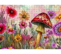 Color Mushroom Puzzle - 1500 Piece Jigsaw Puzzles for Adults - The Back Features Printed Letter Guides - The Pieces fit Together Snugly - Wooden Puzzles for Adults - Gifts Man 34.3 X 22.4 Inch s7h-349