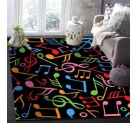 Color Musical Notation Sign Large Rug, Modern Music Lover Short Pile Is Soft Machine Washable Non-Slip Mats, Suitable for Bedroom Living Room Decoration 180×280cm