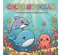 Color My Ocean: Adorable Kawaii Sea Animals with Bold Lines for Easy Kids Coloring