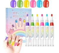 Color Nail Doodle Pen 6-Colors Waterproof Peel Off Quick Dry Stamp