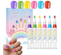 Color Nail Doodle Pen 6-Colors Waterproof Quick Dry Peel Off Drawing