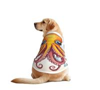 Color Octopus Print Dog Shirts for Pet, Soft Breathable Vest Lightweight Stretchy Pet T-Shirt for Medium Dog