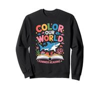 Color Our World Summer Reading 2025 Summer Shark Sweatshirt
