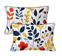 Color Outdoor Cushions 30x50 cm Outdoor Waterproof Cushion Covers Tropical Plants Double Sided Printing Linen Pillowcases Set of 2 Sofa Throw Pillow Case for Garden Furniture Chair Decor Gifts h-436