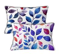 Color Outdoor Cushions 60x80 cm Outdoor Waterproof Cushion Covers Leaf Pattern Double Sided Printing Linen Pillowcases Set of 2 Sofa Throw Pillow Case for Garden Furniture Chair Decor Gifts h-1328