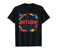 Color Outside The Lines Artistic Inspirational Quote T-Shirt, Men, Black, XXL