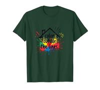 Color Outside The Lines: Vibrant Creative Expression T-Shirt, Men, Forest Green, M