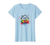 Color Outside The Lines: Vibrant Creative Expression T-Shirt, Women, Baby Blue, XXL