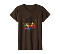 Color Outside The Lines: Vibrant Creative Expression T-Shirt, Women, Brown, L