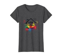Color Outside The Lines: Vibrant Creative Expression T-Shirt, Women, Dark Heather Grey, XXL