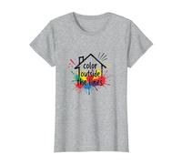 Color Outside The Lines: Vibrant Creative Expression T-Shirt, Women, Heather Grey, S