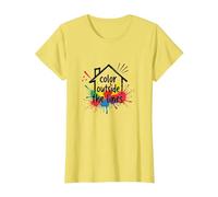 Color Outside The Lines: Vibrant Creative Expression T-Shirt, Women, Lemon, L