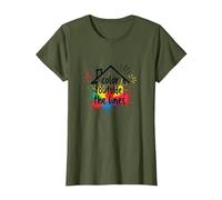 Color Outside The Lines: Vibrant Creative Expression T-Shirt, Women, Olive, XL