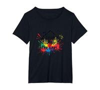 Color Outside The Lines: Vibrant Creative Expression T-Shirt, Women's Plus, Black, 1X