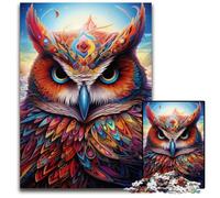 Color Owl 1000 Piece Jigsaw Puzzle Difficult Puzzles for Adults for Teenagers, Family Game Night, Brain-Challenging Gift Idea 26X38CM/10.23x14.96inch