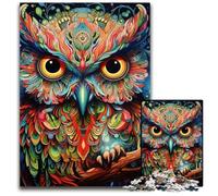 Color Owl 1000-Piece Jigsaw Puzzle Impossible Jigsaw Puzzles for Adults for Birthdays And Holidays 26X38CM/10.23x14.96inch