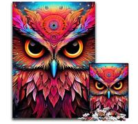 Color Owl 1000-Piece Jigsaw Puzzle Impossible Jigsaw Puzzles for Adults for Birthdays And Holidays 26X38CM/10.23x14.96inch