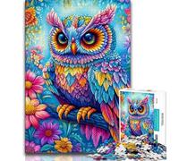 Color Owl 1000 Piece Jigsaw Puzzles for Adults Gifts,Help The Brain Exercise Addictive Toys to Cultivate Patience Great Gift 50x75cm