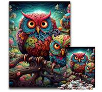 Color Owl 1000 Piece Jigsaw Puzzles for Adults Puzzles for Adults Ideal for Lover, Perfect Christmas, New Year, Valentine's Gift 50x75CM/19.68x29.52inch