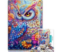 Color Owl 1000 Pieces Jigsaw Puzzle for Adults& Teens,Toys Educational Games Stress Relieving Great Gifts And Toys (38x26cm)