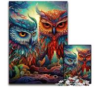 Color Owl 1000 Pieces Puzzle Gifts Impossible Jigsaw Puzzles for Adults Challenging Brain Teaser for Teenagers, Family Fun Interactive Game 26X38CM/10.23x14.96inch