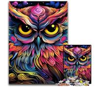 Color Owl 1000 Pieces Puzzles for Adults Wooden Jigsaw Puzzles for Home Decor, Brain Training 50x75CM/19.68x29.52inch
