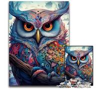 Color Owl 1000Pc Adults Jigsaw Puzzle cardboard Jigsaw Brain-Challenging DIY Decorative Game, Family Interactive Toy 26X38CM/10.23x14.96inch