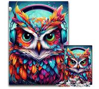 Color Owl 1000Pc Adults Jigsaw Puzzle Jigsaw Puzzles Relaxing Entertainment, Home Decor 26X38CM/10.23x14.96inch