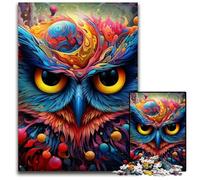 Color Owl 1000Pc Adults Jigsaw Puzzle Jigsaw Puzzles Relaxing Entertainment, Home Decor 50x75CM/19.68x29.52inch