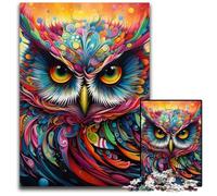 Color Owl Jigsaw Puzzles 1000 Pieces for Adults cardboard Jigsaw Puzzles for Home Decor & Holiday Fun 26X38CM/10.23x14.96inch