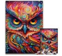 Color Owl Jigsaw Puzzles for Adults 1000 Piece Jigsaw Puzzles for Adults for Family And Friends, Suitable for Ages 14+ 50x75CM/19.68x29.52inch