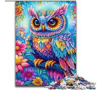 Color Owl Jigsaw Puzzles for Adults 1000 Piece Puzzle, Pattern Assembly Fun at Home Activities, Birthday Present,Travel Gifts (50x75cm)