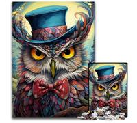 Color Owl JigsawPuzzle 1000 Pieces for Adults cardboard Jigsaw Puzzles for Adults Ideal DIY Decor & Brain Teaser Gift 26X38CM/10.23x14.96inch